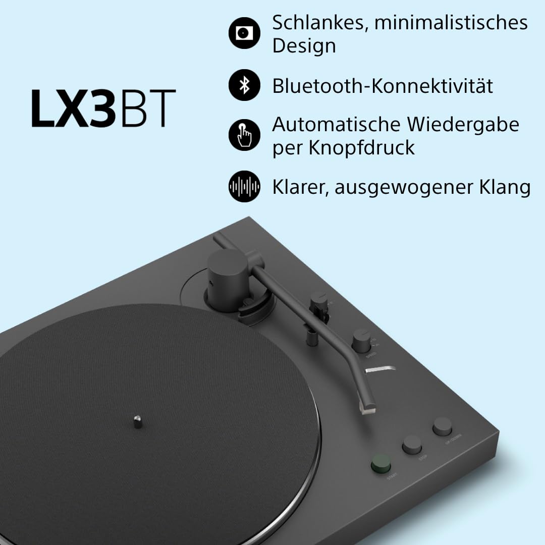 Sony PS-LX3BT kabelloser Bluetooth-Plattenspieler