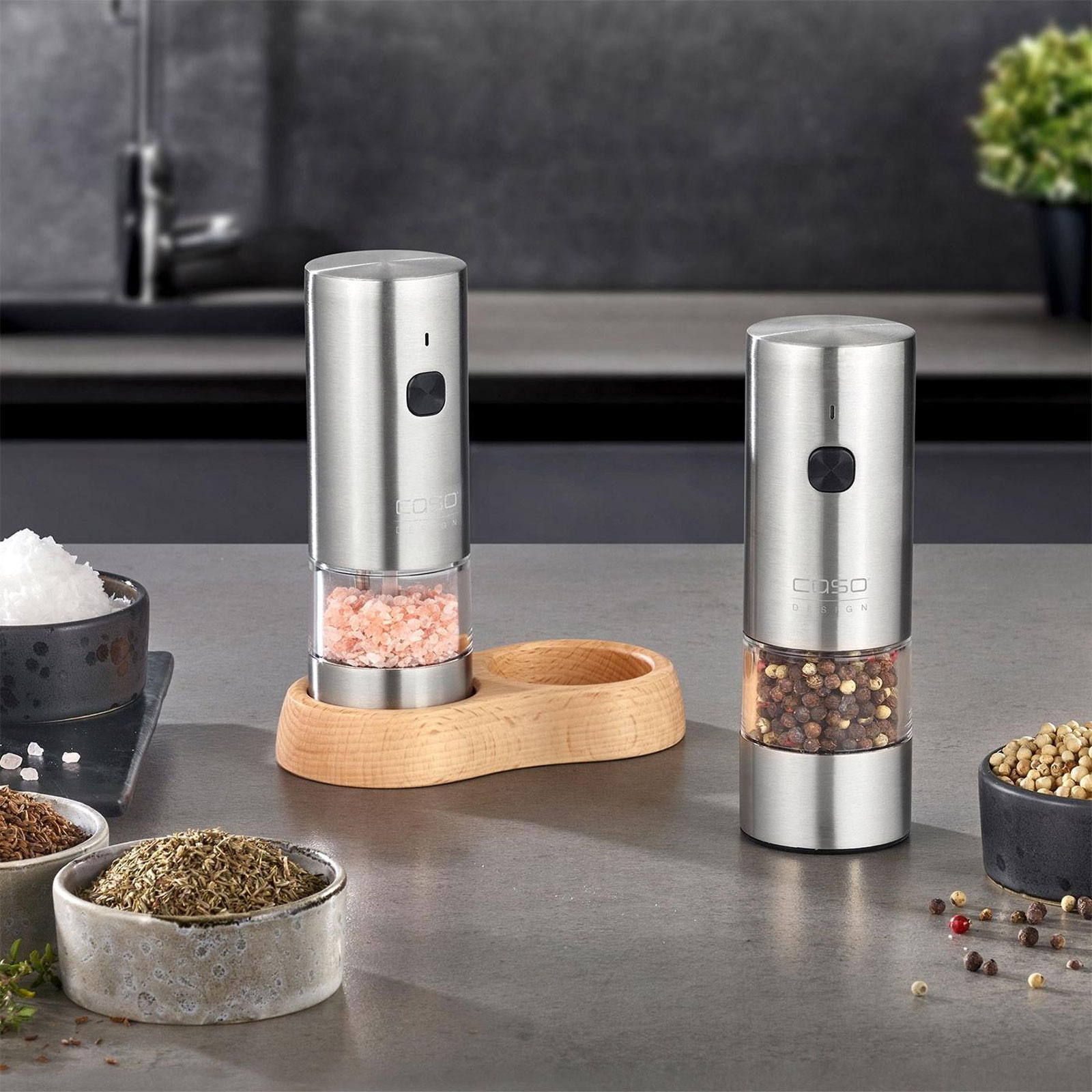 Caso SpiceDuo elektrische Salz & Pfeffermühle