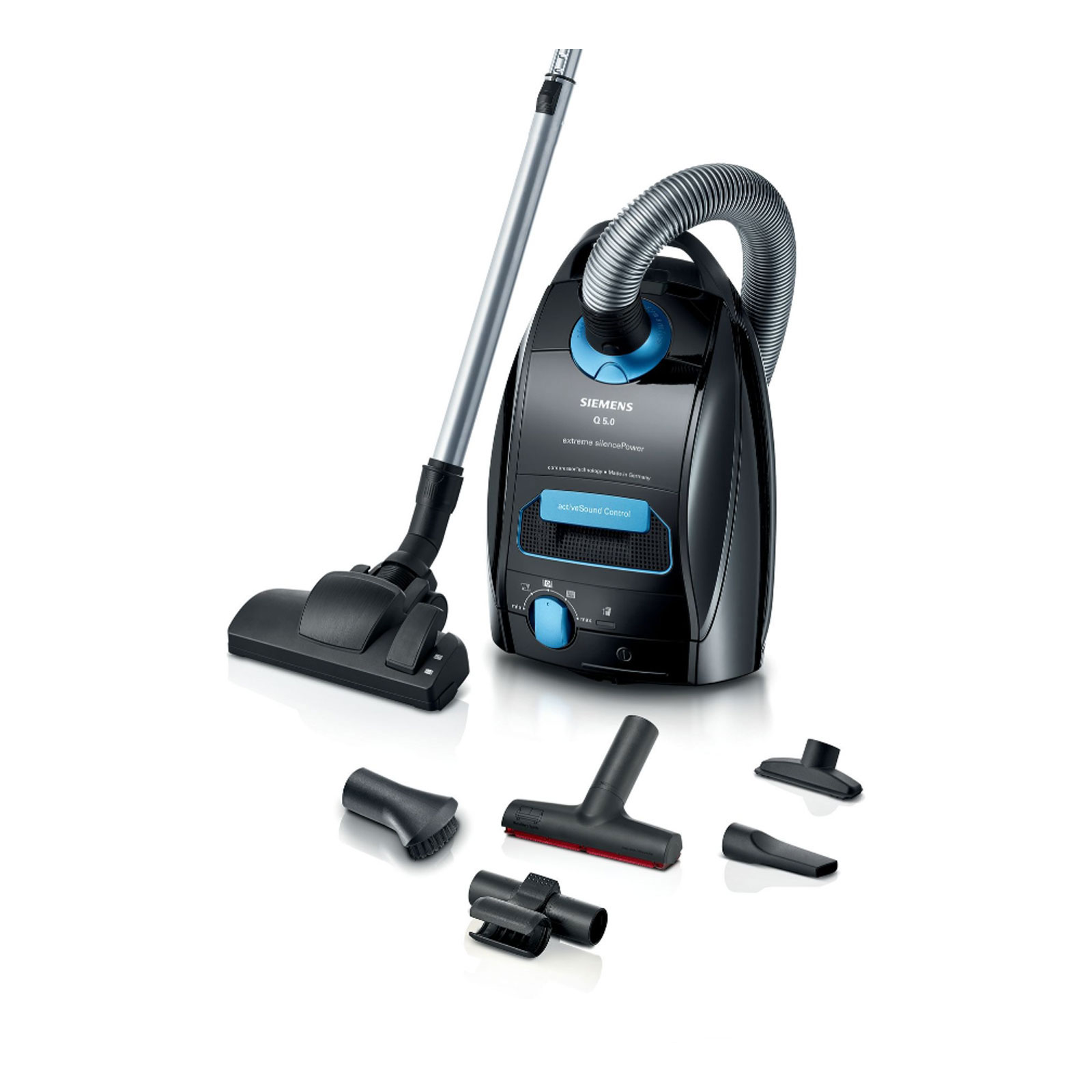 Siemens VSQ5X500 Staubsauger mit Beutel, Q5.0 extreme silencePower, Schwarz