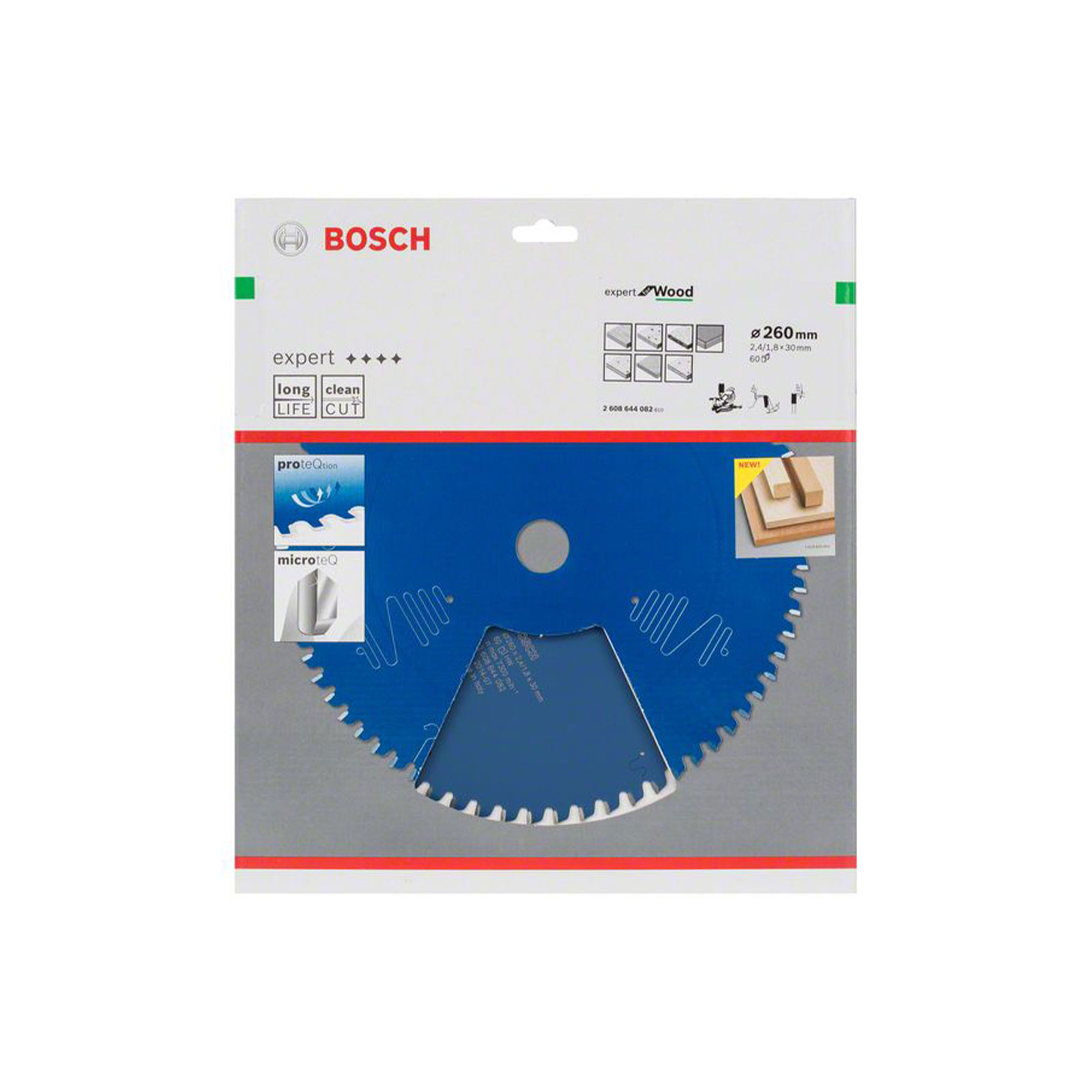 Bosch Professional Kreissaegeblatt Expert for Wood, 260 x 30 x 2,4 mm, 60