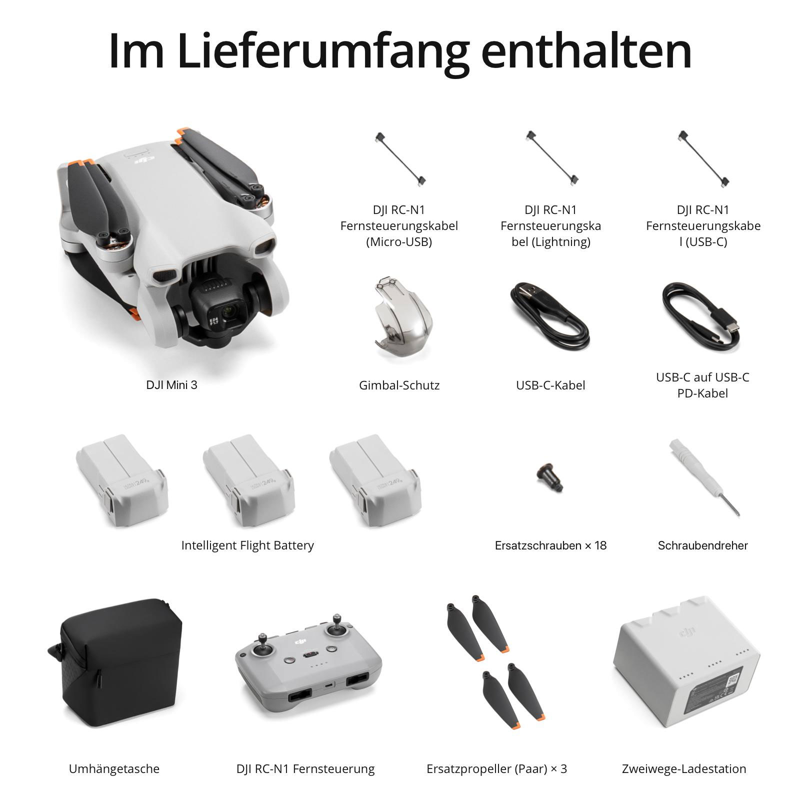 dji Mini 3 Fly more Combo Drohne mit Kamera