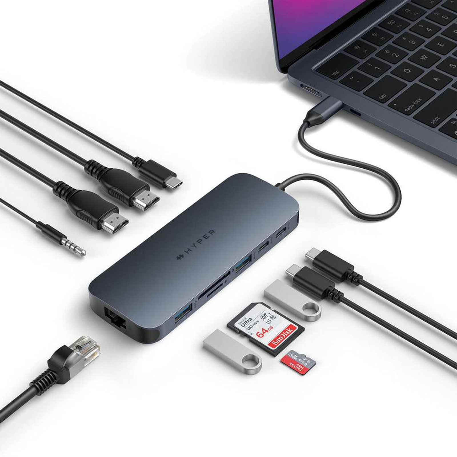 HYP Dual HDMI USB-C 11-in-1