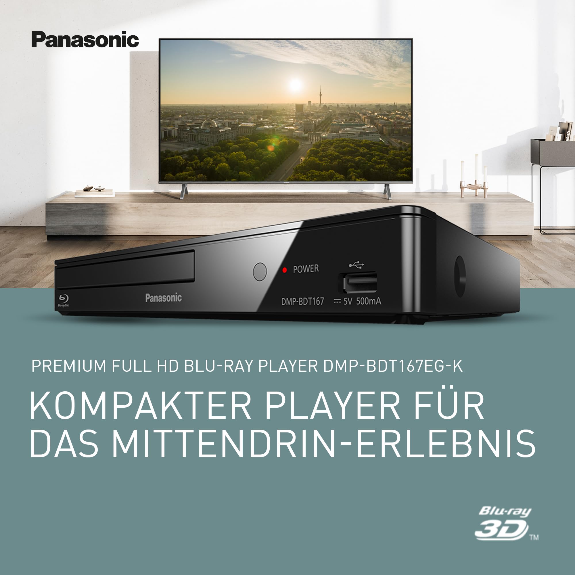 Panasonic DMP-BDT 167 EG schwarz Blu-ray-Player