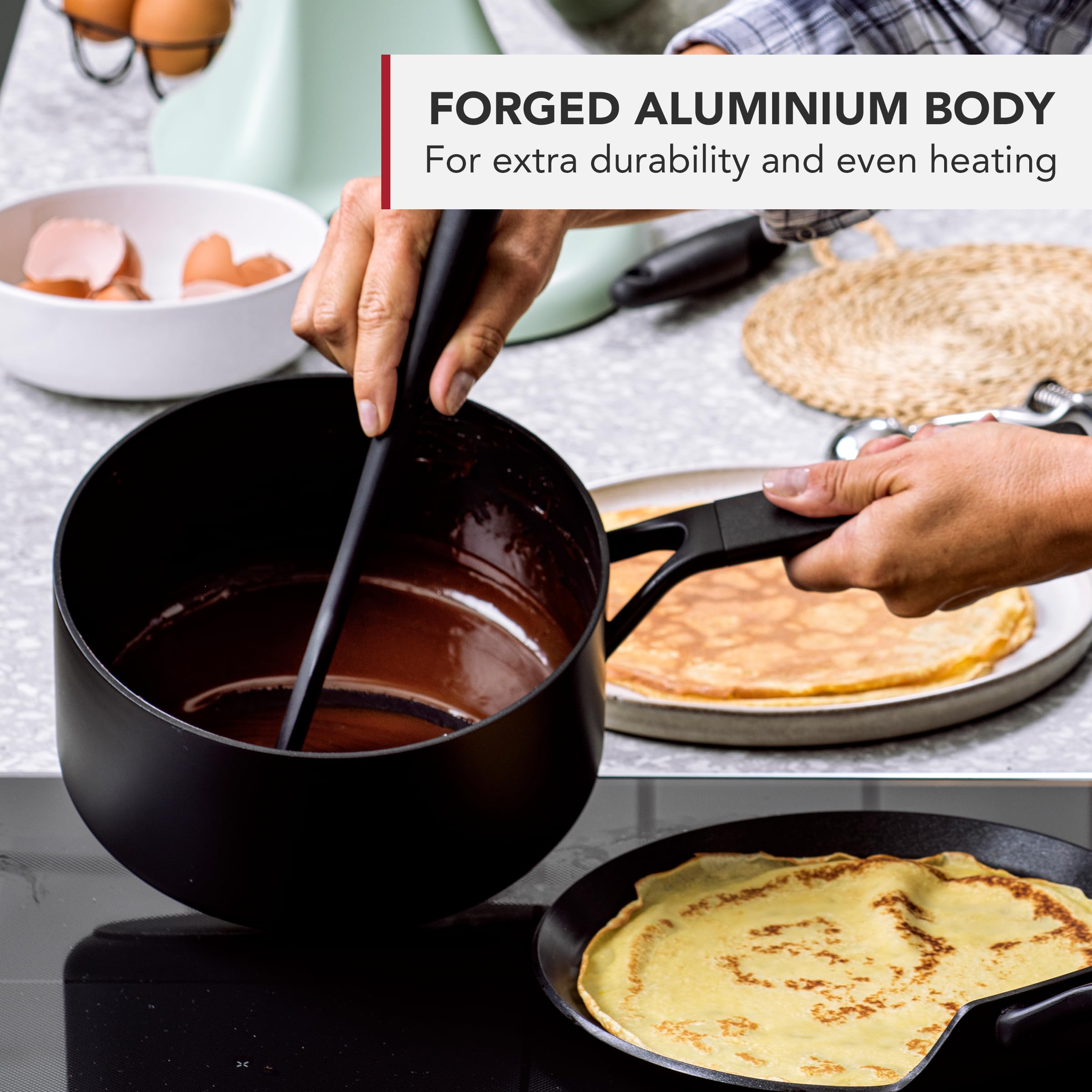 KitchenAid CC005683-001 Stielkasserolle  1.5L 16cm Schwarz