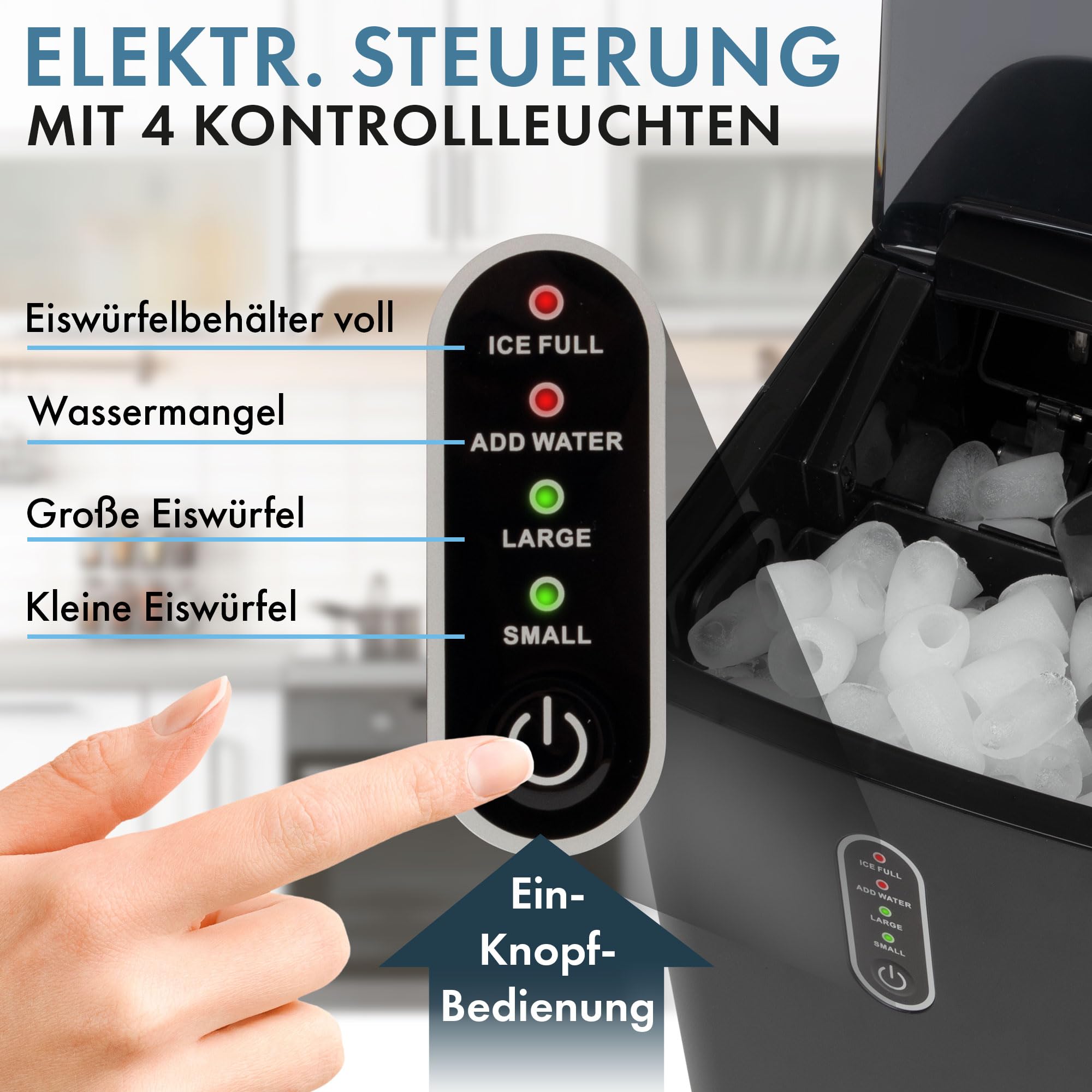 Clatronic® Eiswürfelmaschine schnelle Produktion - Eiswürfel in 10 Minuten