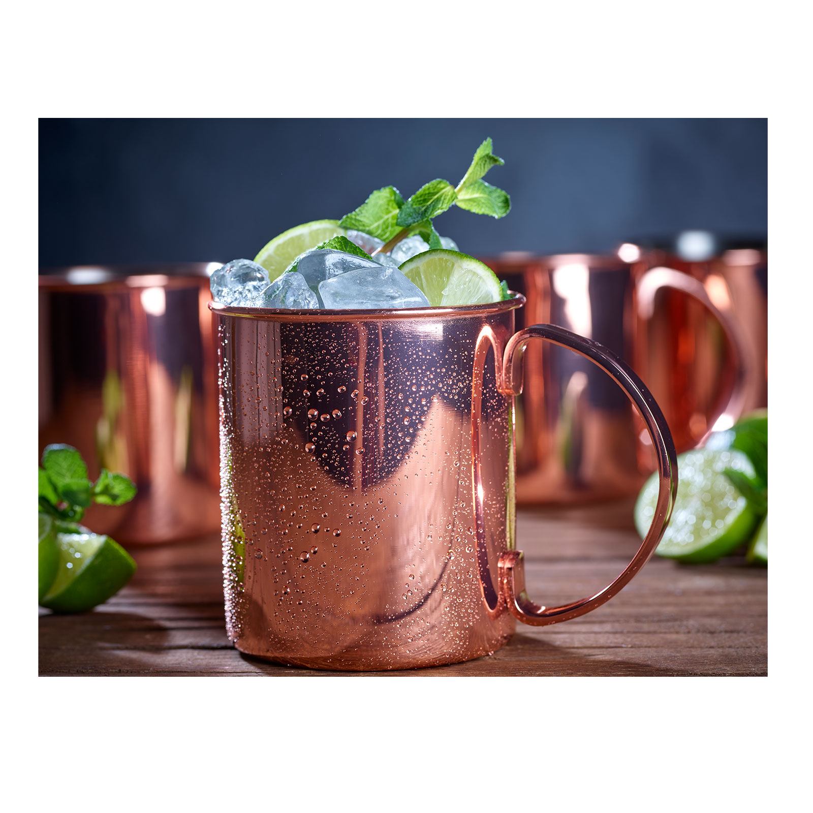 ECHTWERK Moscow Mule Becher Set 4tlg aus Edelstahl, 1000 ml,