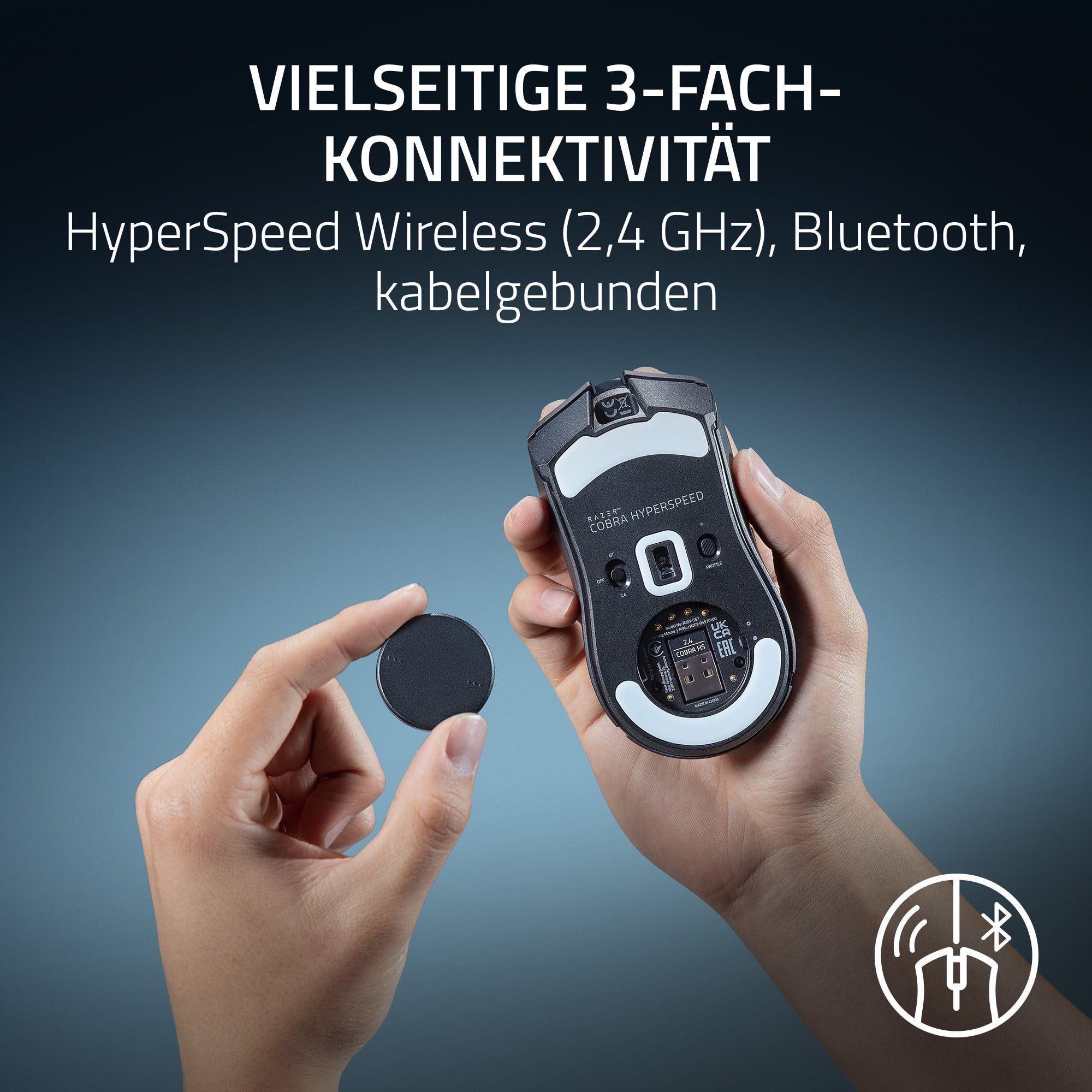 Razer Cobra HyperSpeed - kabellose Leichte anpassbare Gaming-Maus