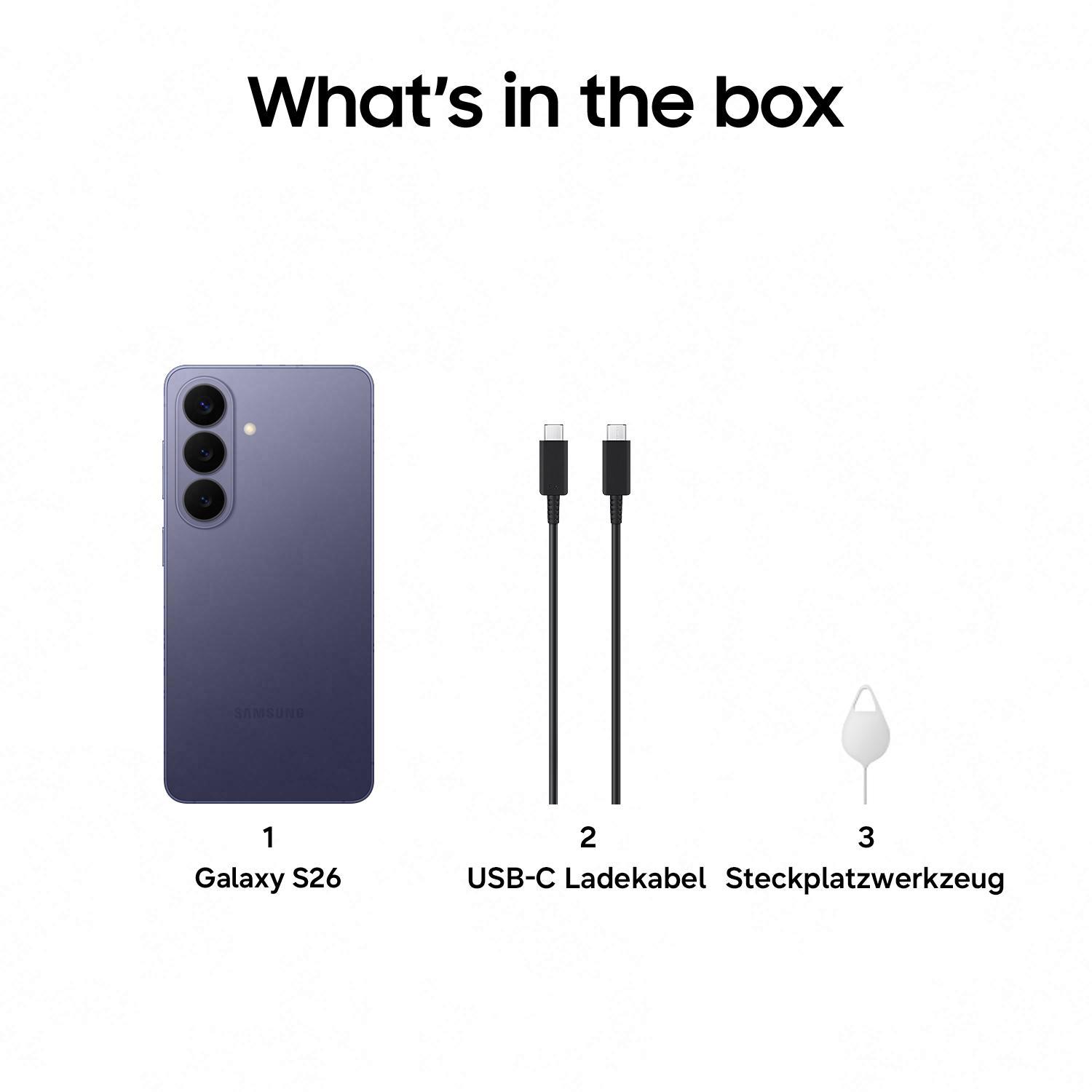 Samsung Galaxy S26 256GB 5G, Cobalt Violet Smartphone