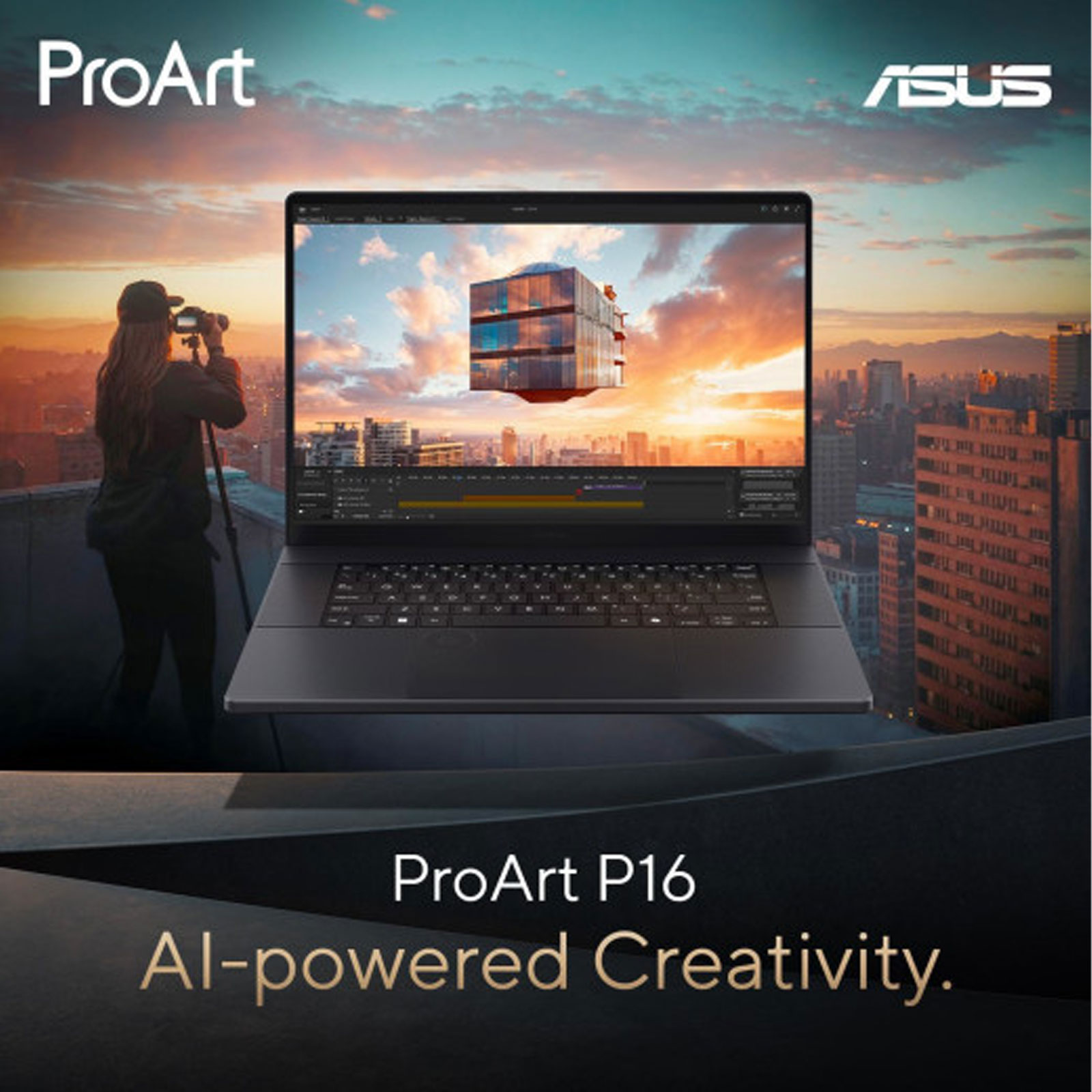 ASUS ProArt P16 H7606WP-ME036W, 16 Zoll, Touch, WQUXGA, AMD Ryzen AI 9 HX 370, 32 GB, 2 TB SSD, RTX 5070 (Schwarz, OLED, 16:10, 0,2 ms)