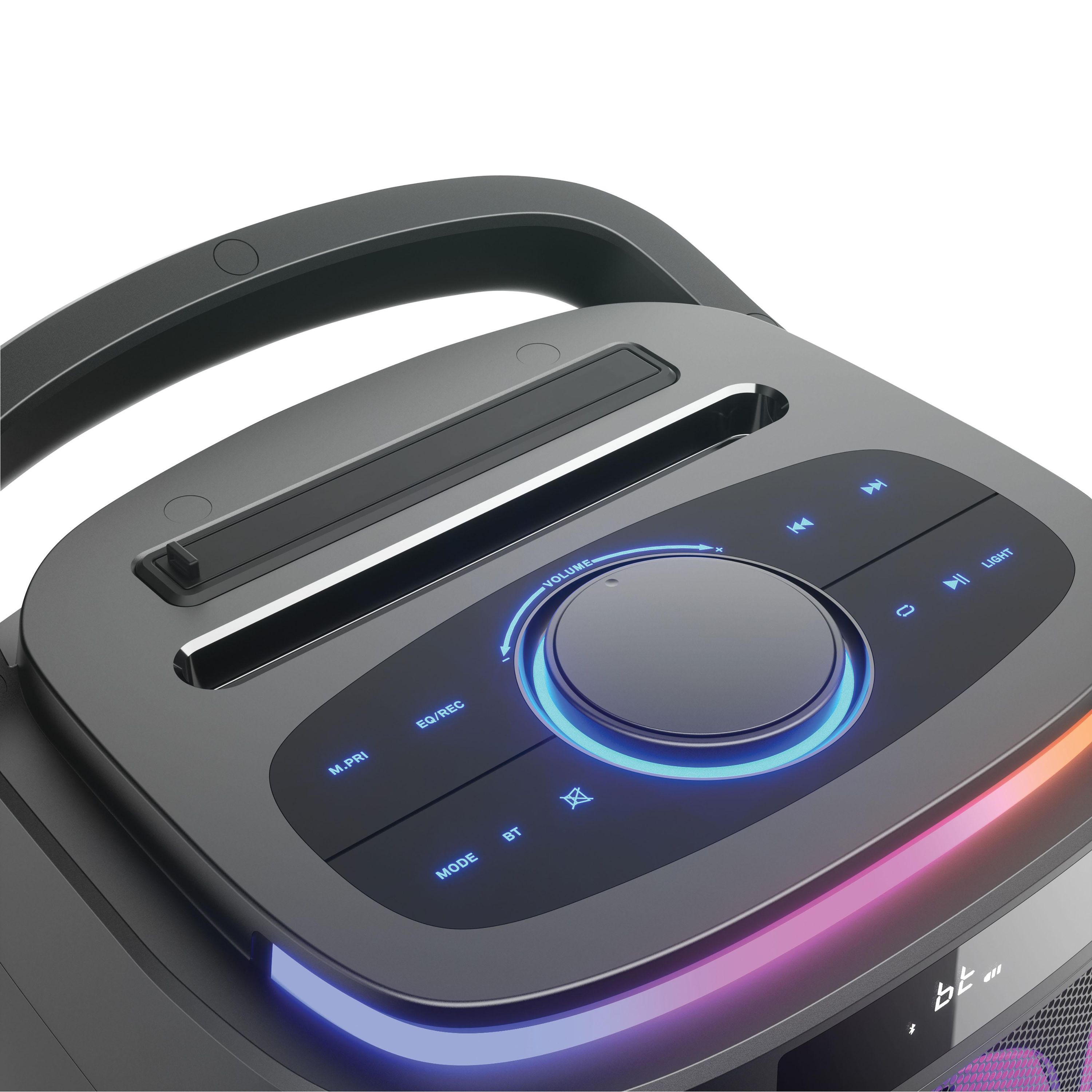 KENDO Partylautsprecher Partybox Club XL 25EX (mit Kabelmikrofon)