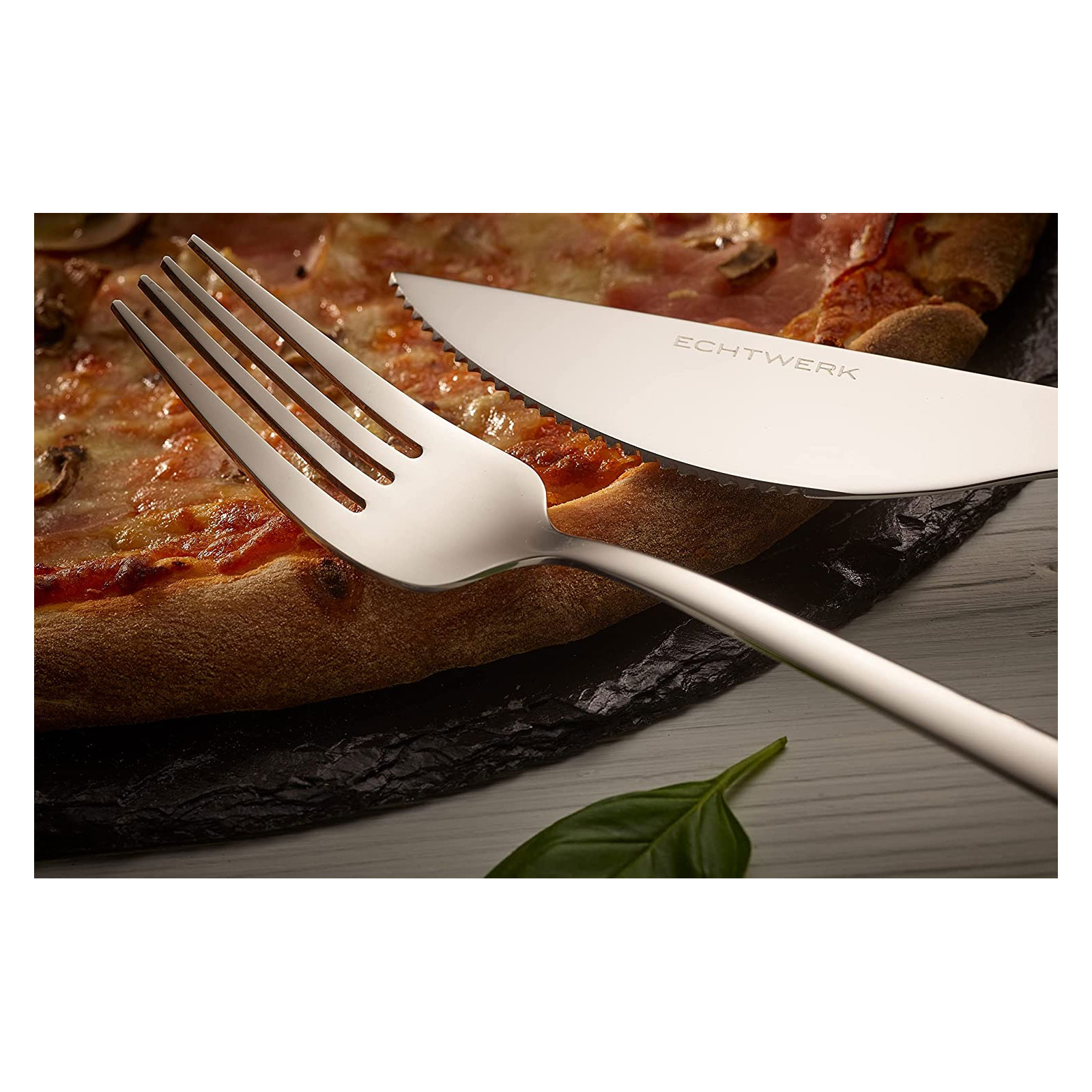 Echtwerk EW-PK-2205 Pizzabesteck-Set Pizzaset Steakbesteck Essbesteck 8-tlg. 4 Personen 4 Pizzamessern und 4 Pizzagabeln Edelstahl Silber-Edition Echtwerk EW-PK-2205 Pizzabesteck-Set Pizzaset Steakbesteck Essbesteck 8-tlg. 4 Personen 4 Pizzamessern und 4 Pizzagabeln Edelstahl Silber-Edition