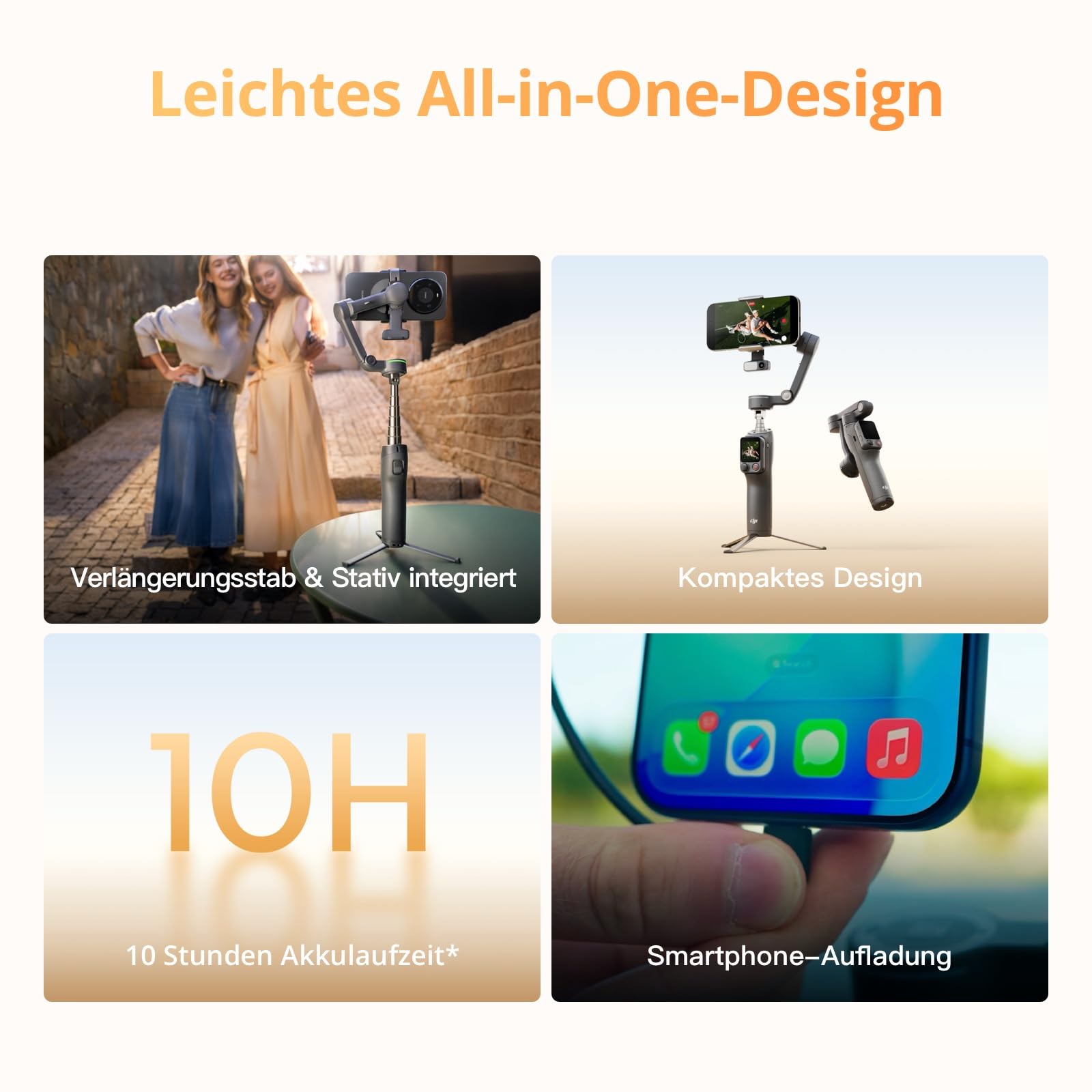 Osmo Mobile 8P Gimbal-Stabilisator für iPhone & Android, Fernsteuerung