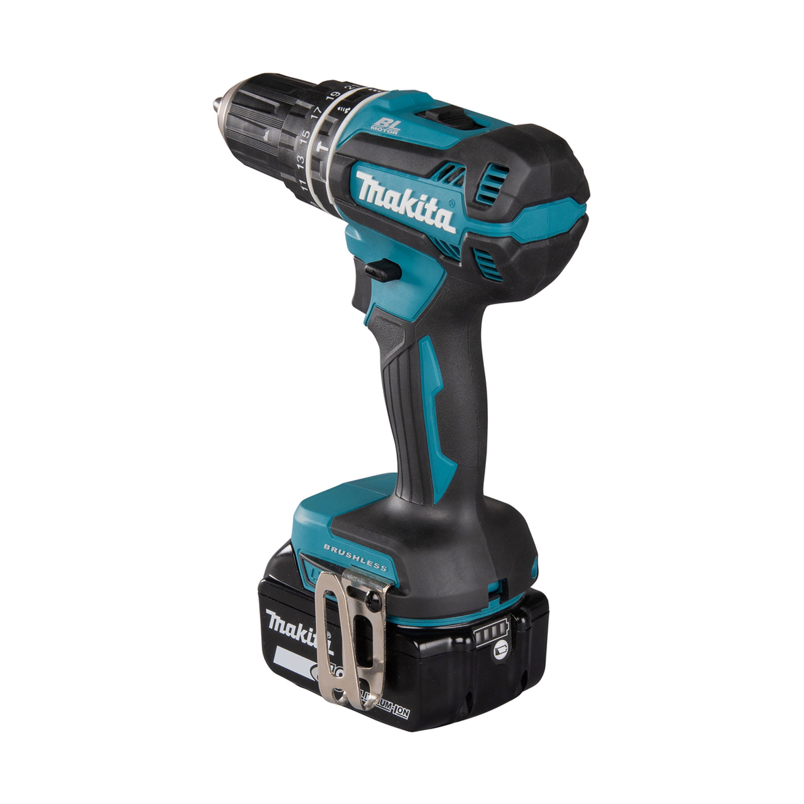 Makita Akku-Schlagbohrschrauber 18V / 5,0 Ah, 2 Akkus + Ladegerät im MAKPAC DHP485RTJ