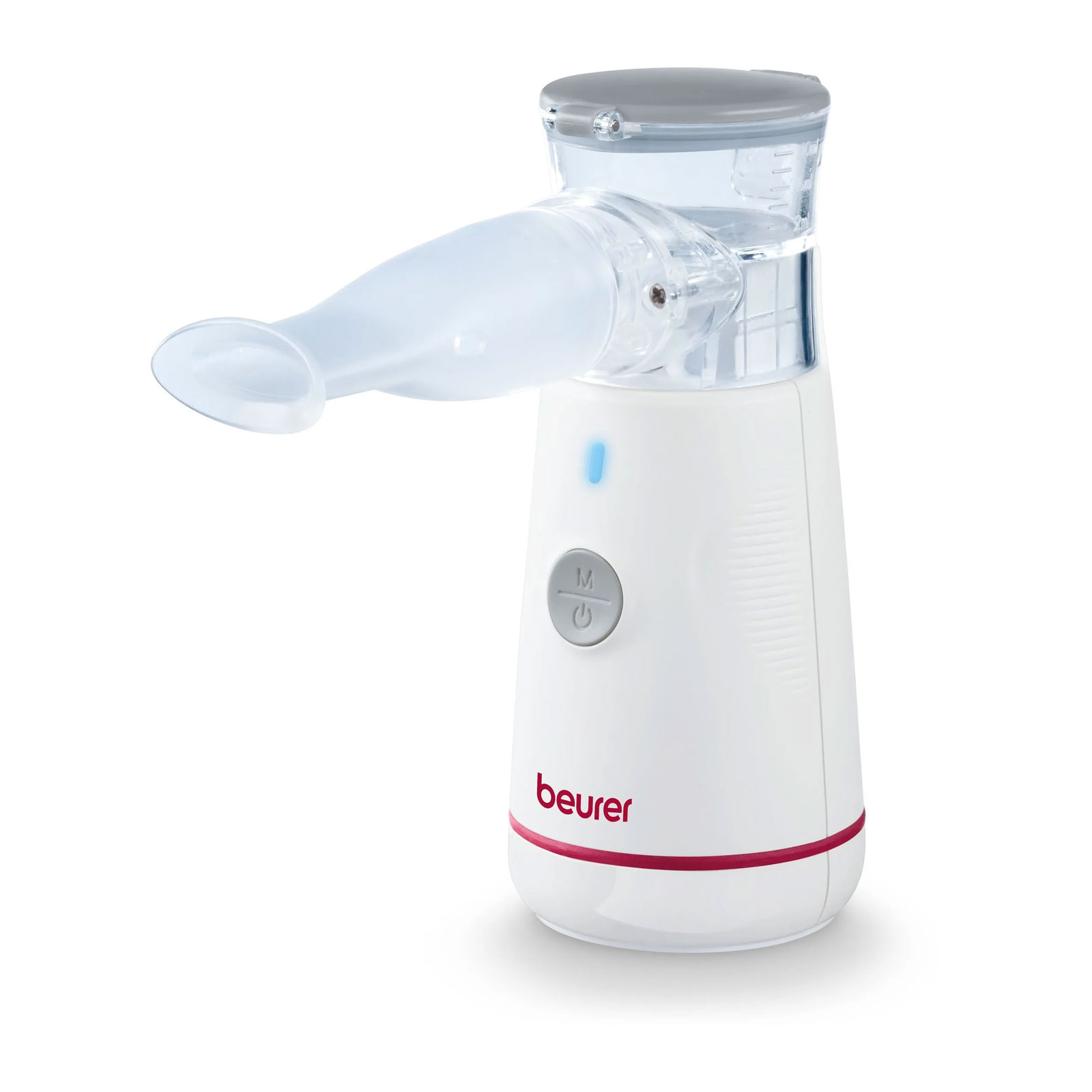 BEURER IH 47 Inhaliergerät (Zur Behandlung der oberen und unteren Atemwege, schnelle und effektive Inhalation, Partikelgröße (MMAD): 3,43 µm, hohe Verneblungsleistung, Mesh-Vernebler mit Medikamenten-Behälter, Mundstück, Erwachsenenmaske, K