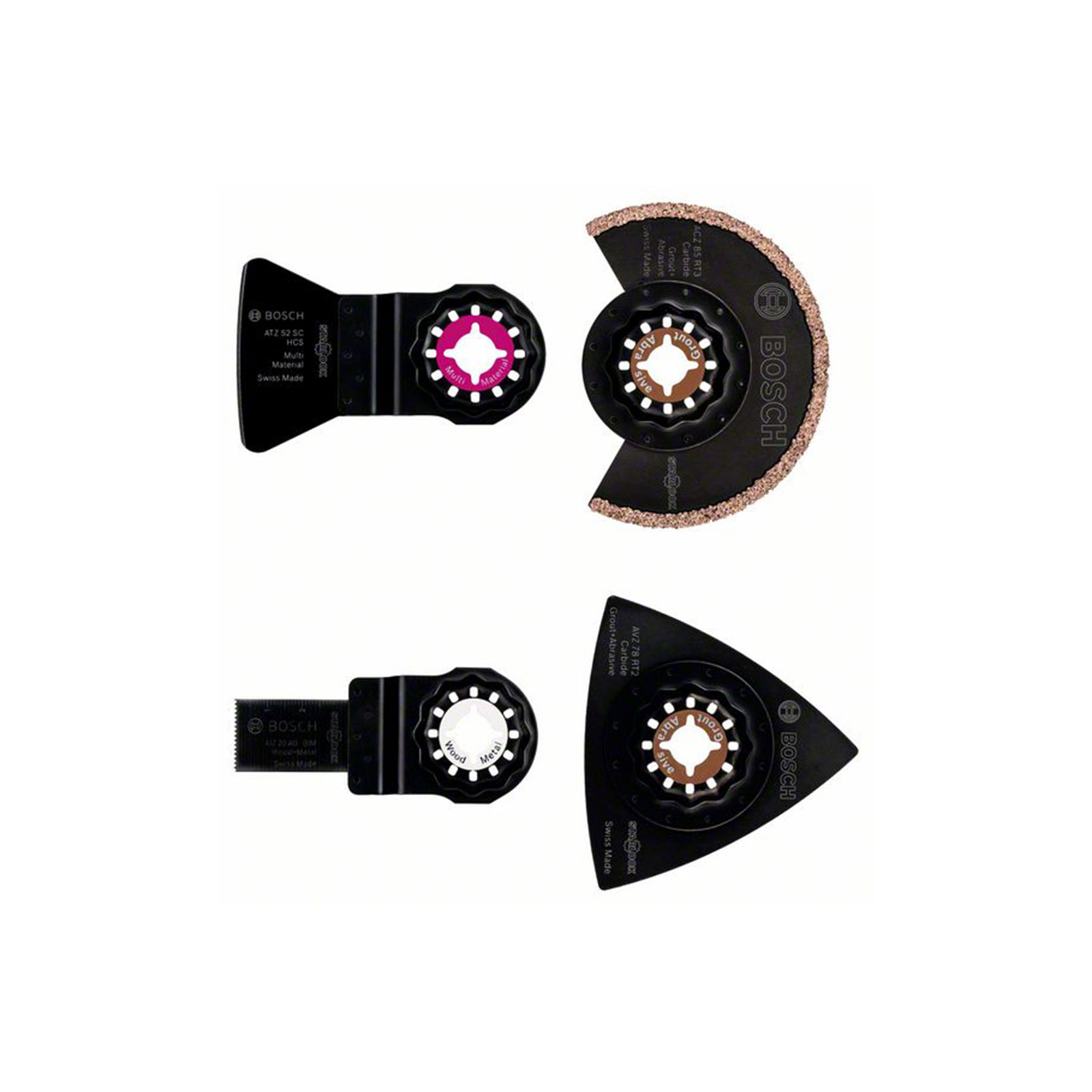 Bosch Professional Starlock Fliesen-Set fuer Multifunktionswerkzeuge, 4-teilig