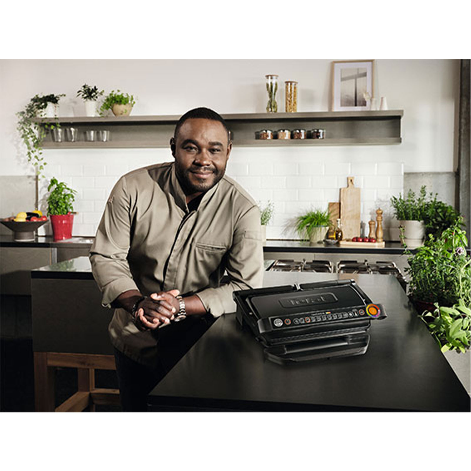 TEFAL Kontaktgrill GC7228 OPTIGRILL+ XL + Rezeptbuch