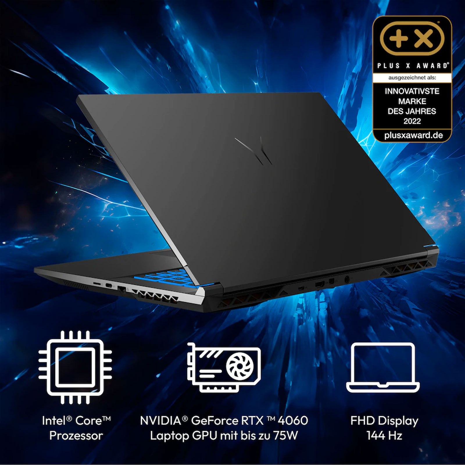 ERAZER Gaming-Notebook Defender P50i, Schwarz, 17,3 Zoll