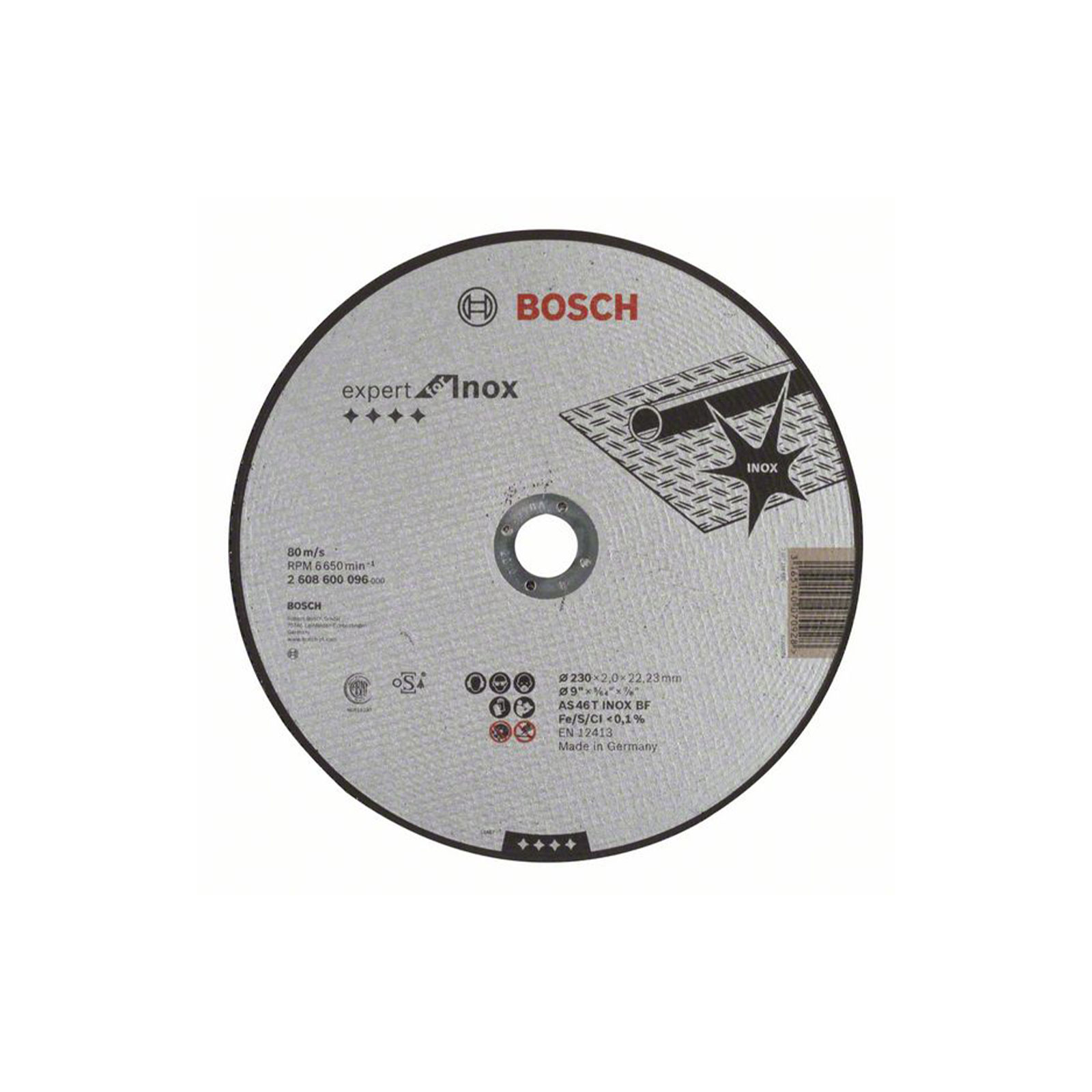 Bosch Professional Trennscheibe gerade Expert for Inox AS 46 T INOX BF, 230 mm, 2 mm