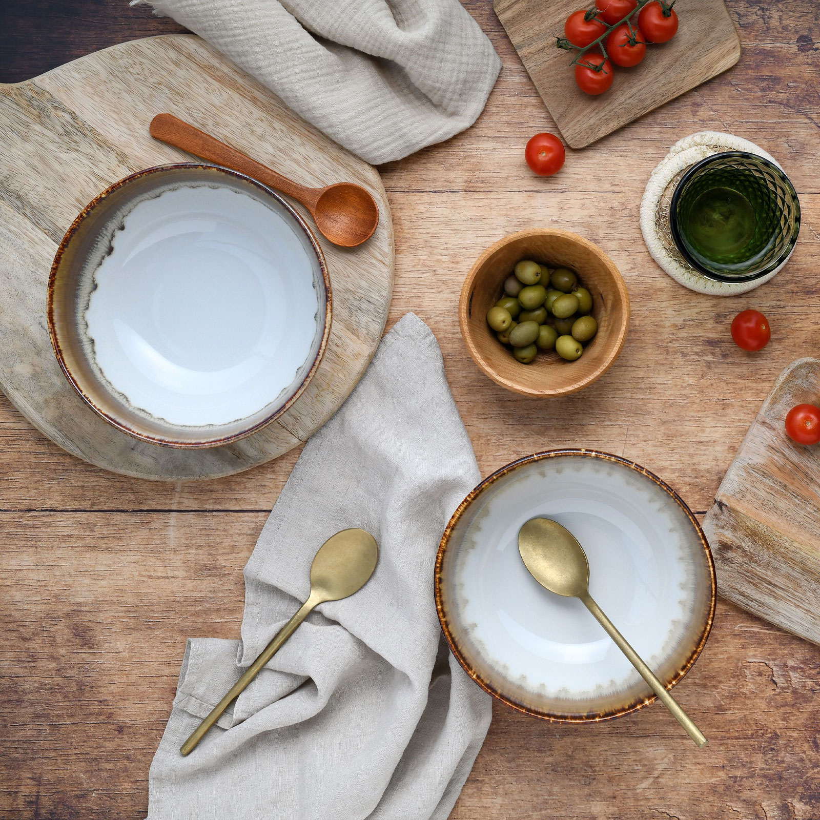 CreaTable Cascade 21687 Buddha Bowl Set, 4-teilig