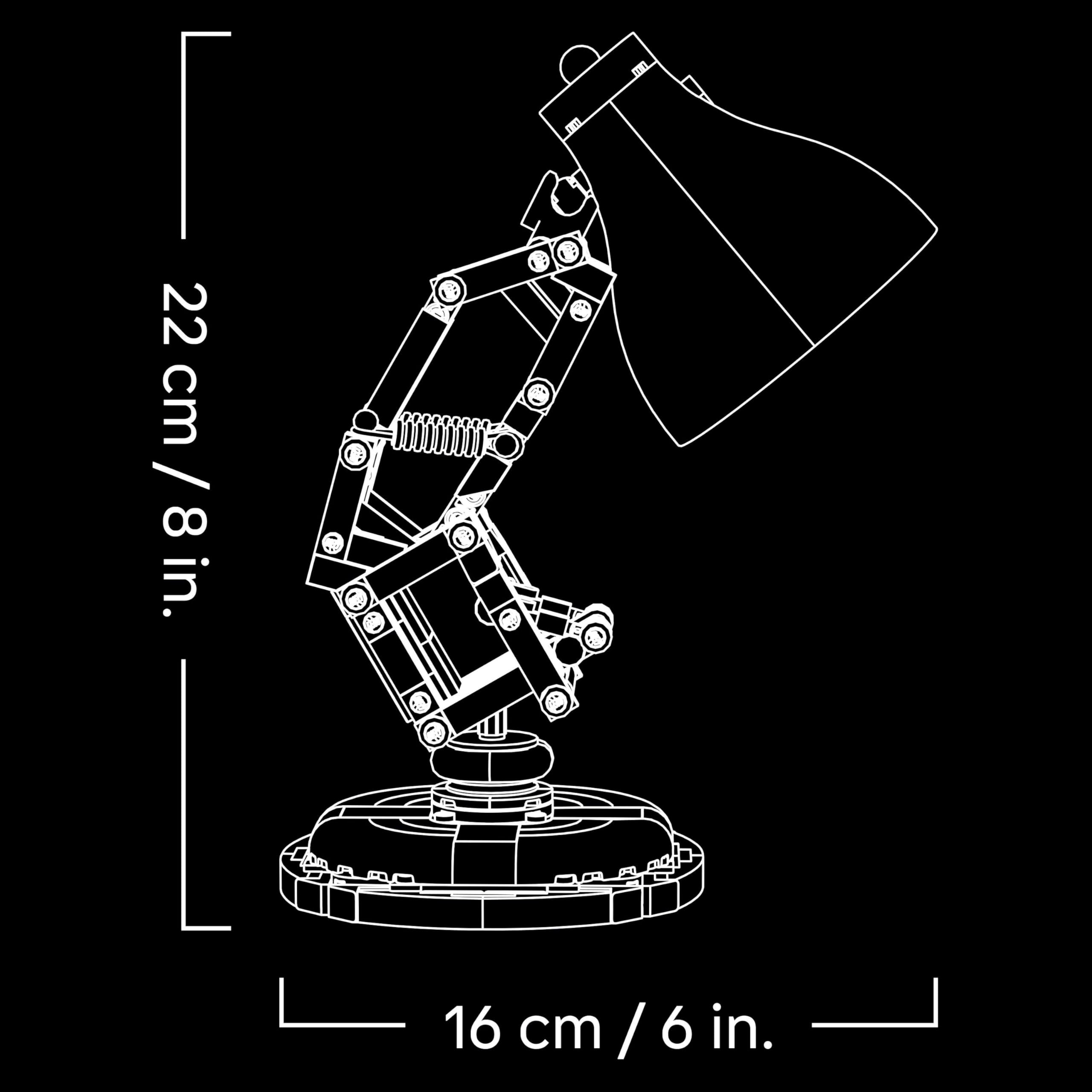 LEGO Ideas | Disney Pixar Set - Spielset mit Schreibtischlampe zum Bauen 21357