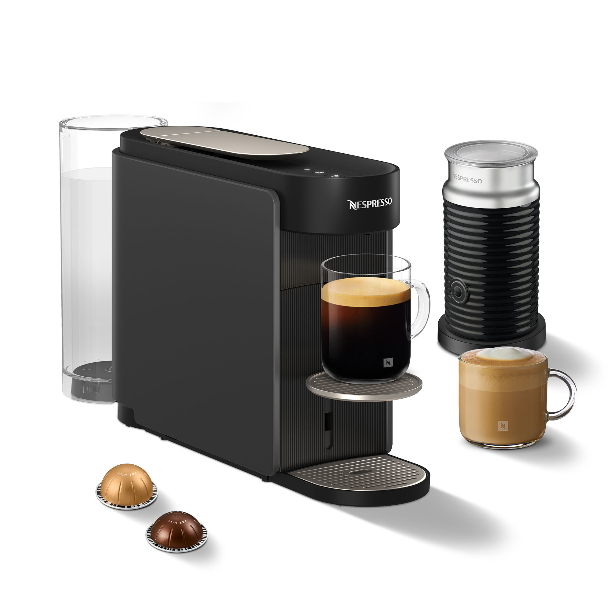 Nespresso  DeLonghi Vertuo Up ENV200.GY inkl. Aeroccino 3 Milchaufschäumer