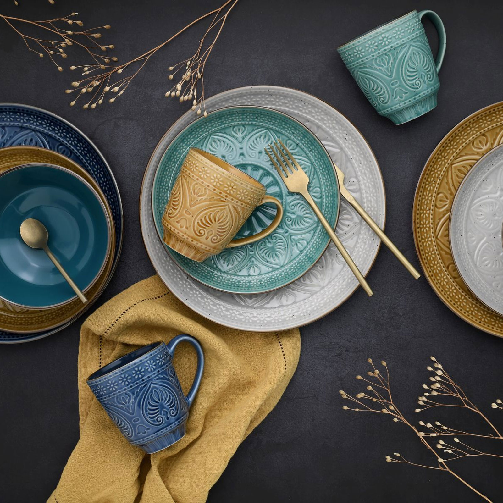 CreaTable, 22561, Serie Samarkand, Geschirrset, Kombiservice 16 teilig