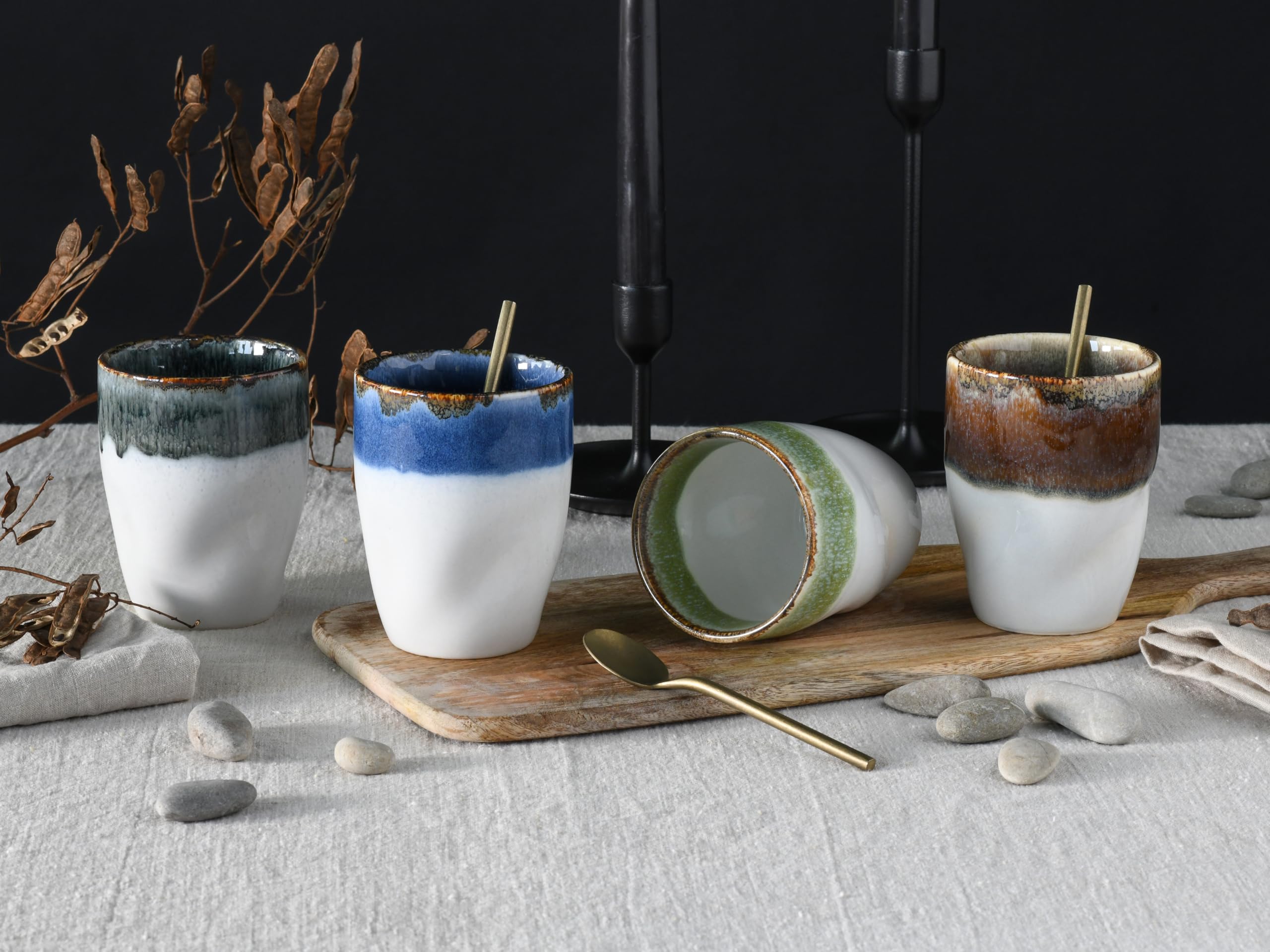 Creatable, 24342, Serie Squeezy Cascade, 4-teiliges Geschirrset für 4 Personen