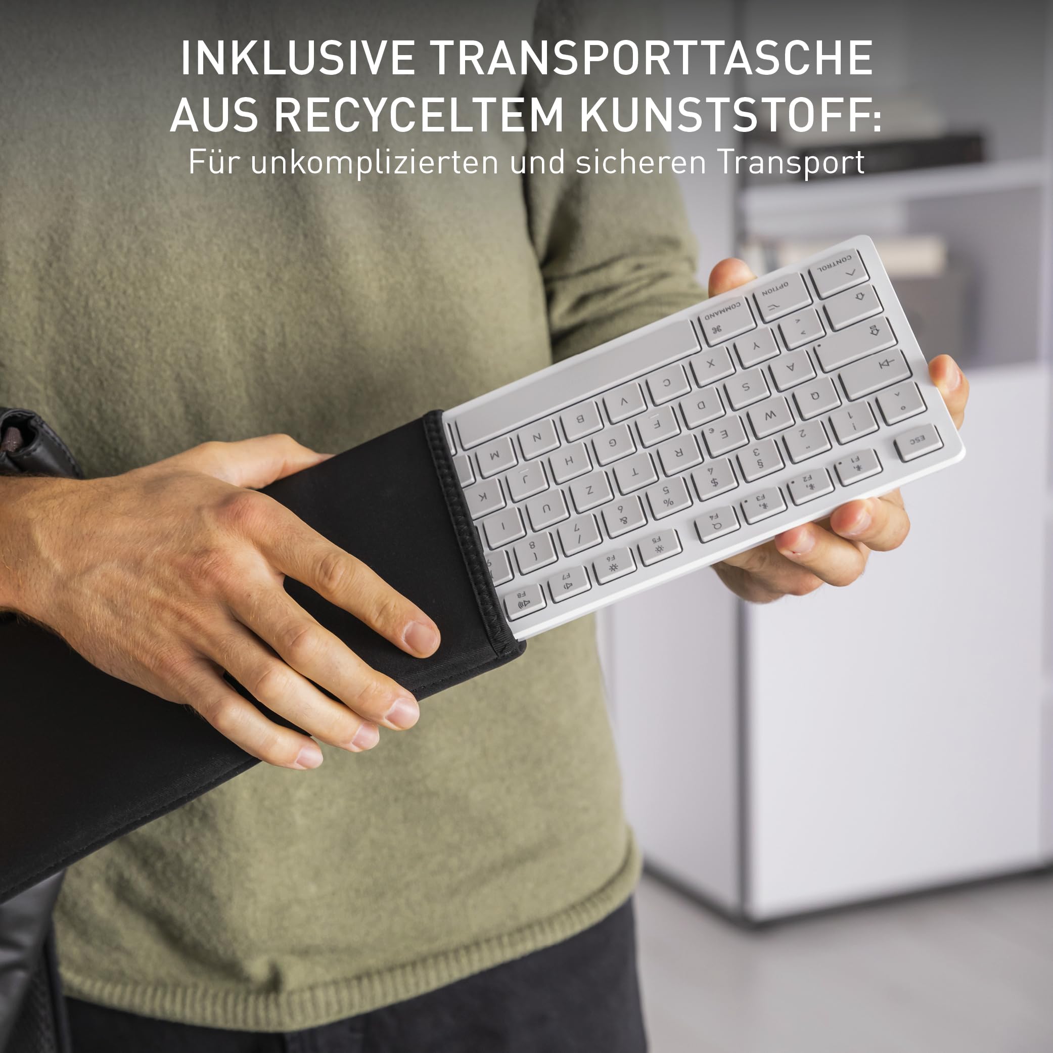 CHERRY KW 7100 Mini BT for MAC, Kompakte Mac-Tastatur mit 3 Bluetooth-Kanälen