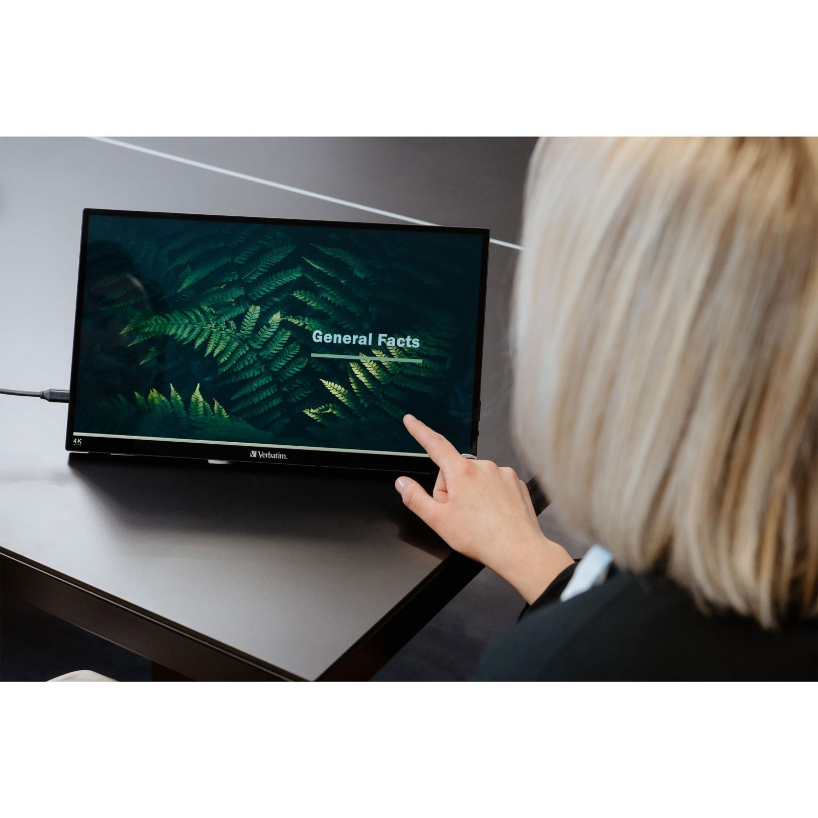 Verbatim PMT-15-4K Tragbarer Touchscreen-Monitor