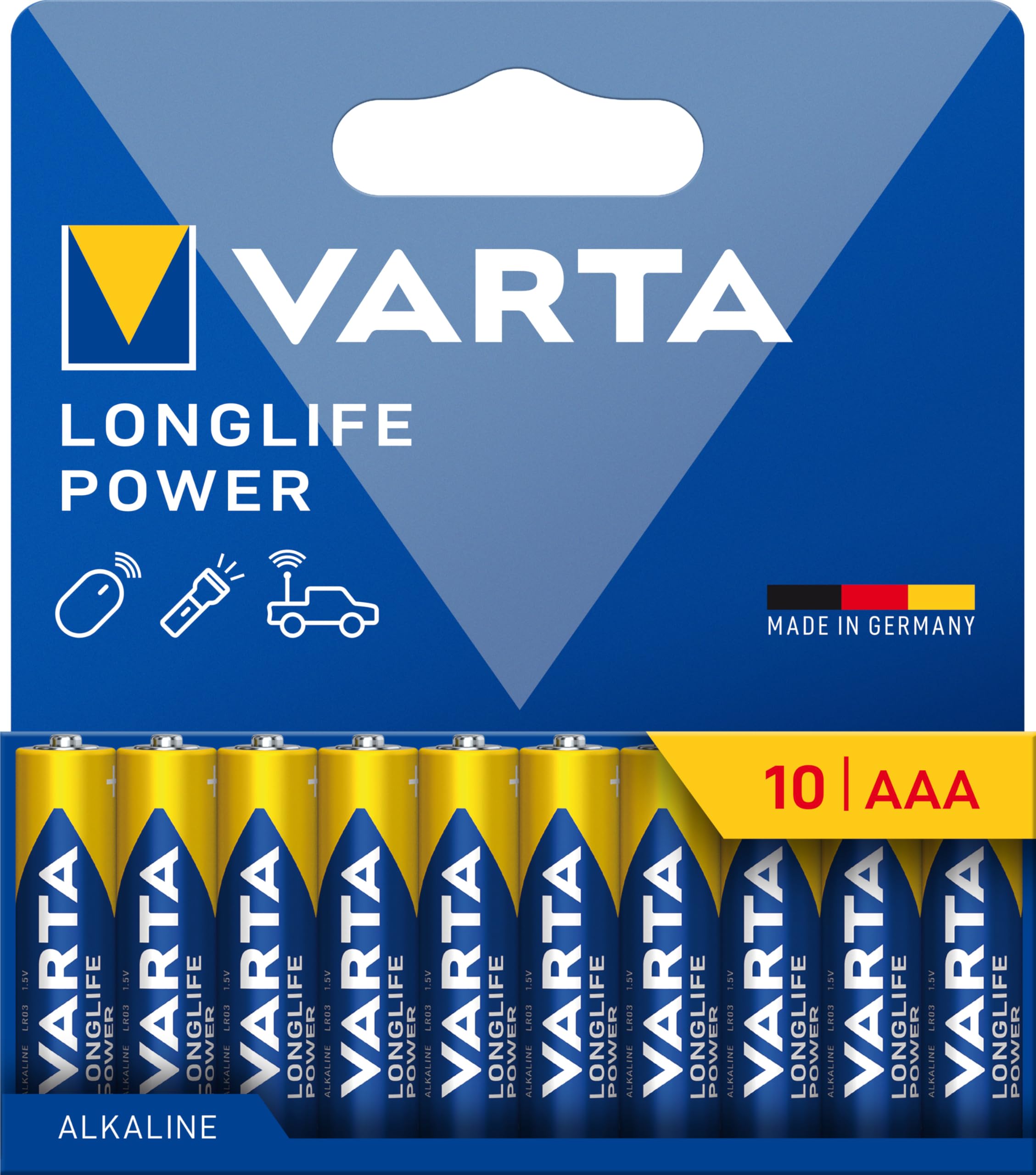 VARTA LONGLIFE Power AAA, 10er Blister Batterie