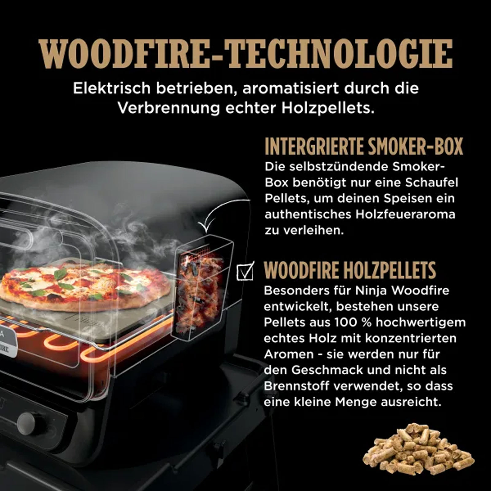 Ninja OO101DE Woodfire Tischgrill