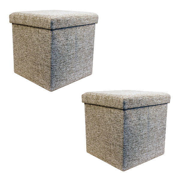 Echtwerk Sitzwürfel "StoreCube" 2er Set Faltbar Aufbewahrungsbox bis ca. 300kg