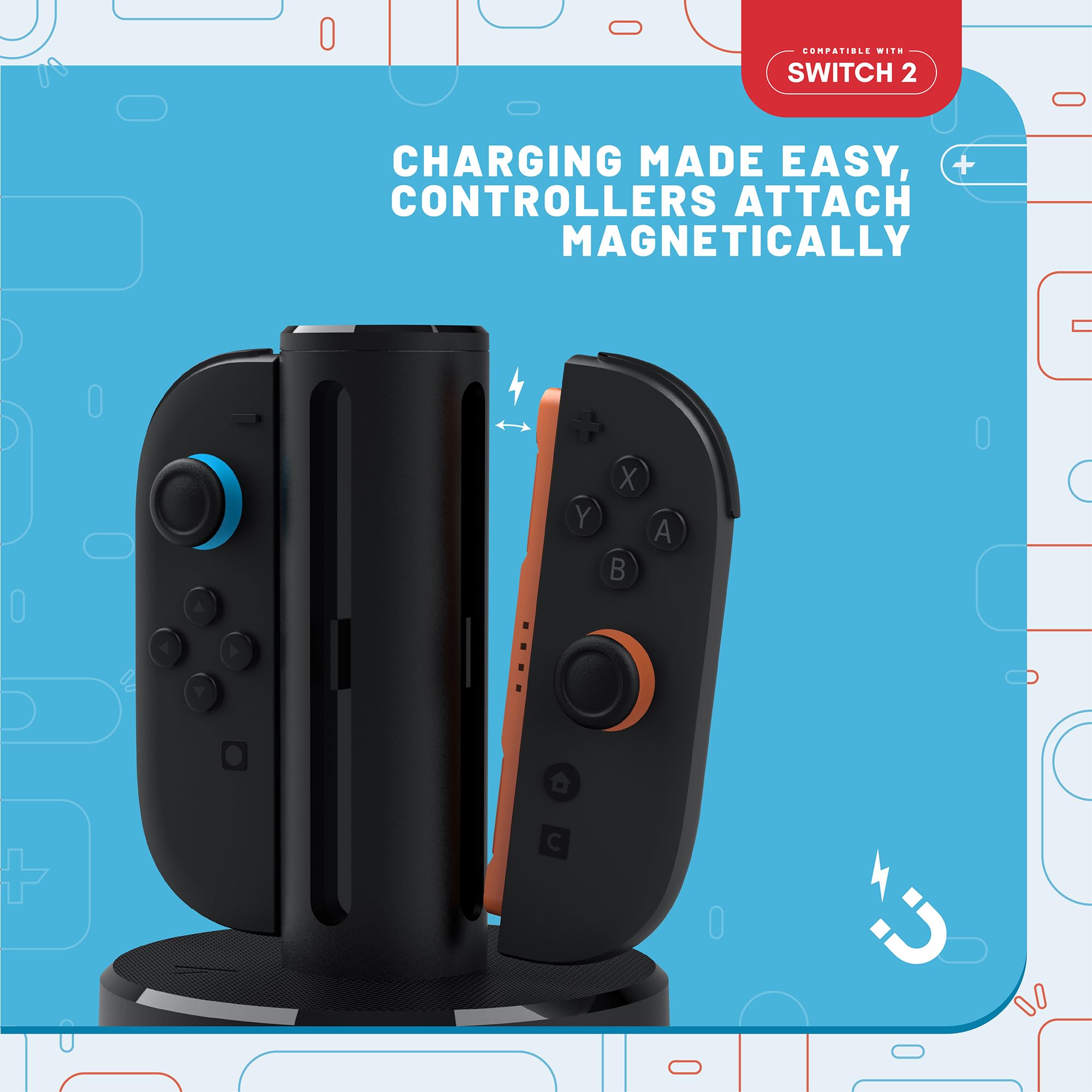 STEALTH Quad Ladestation kompatibel mit Switch 2 Joycons