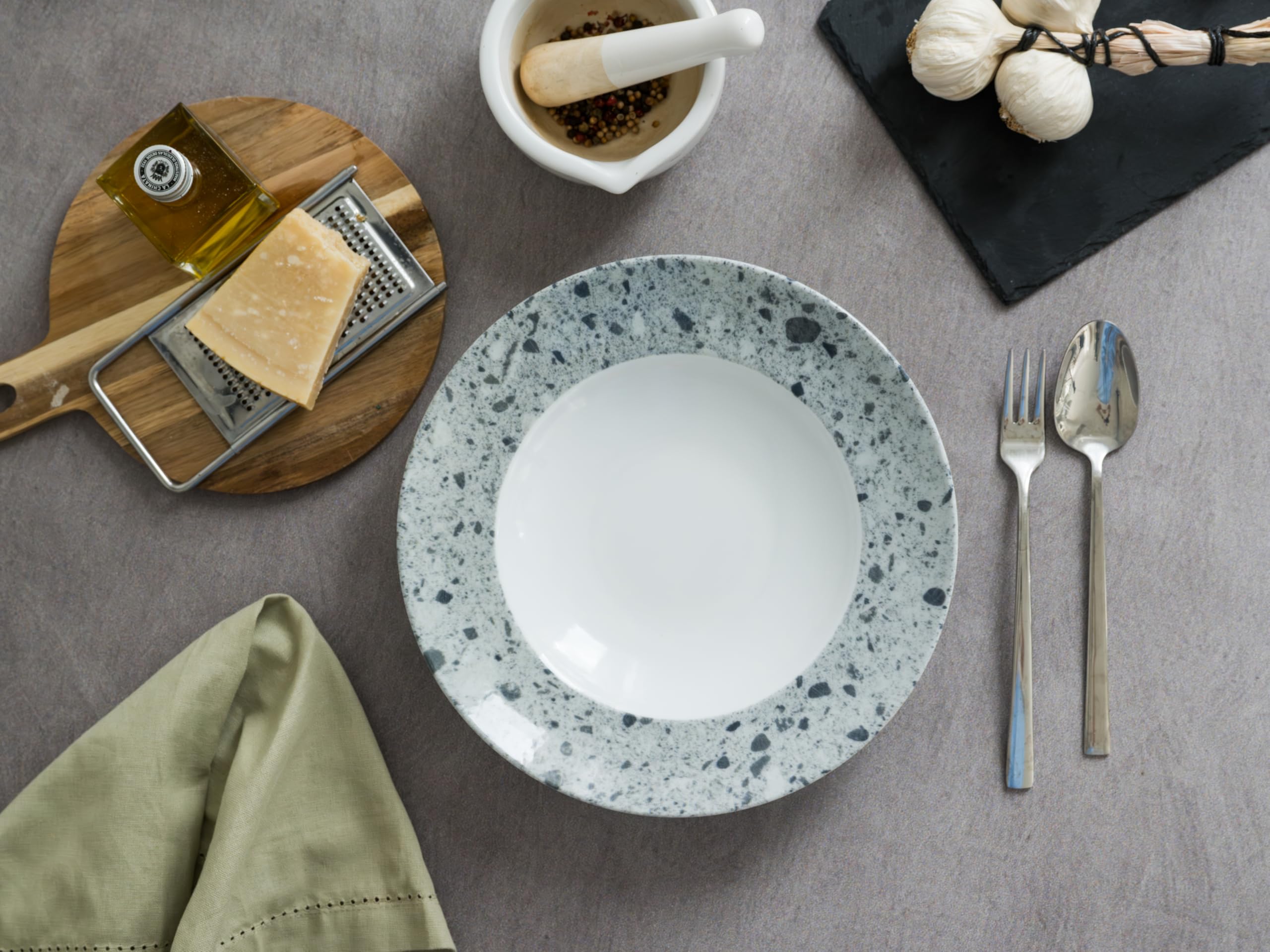 Creatable, 24722, Serie Stone Collection Florenz, 4-teiliges Geschirrset