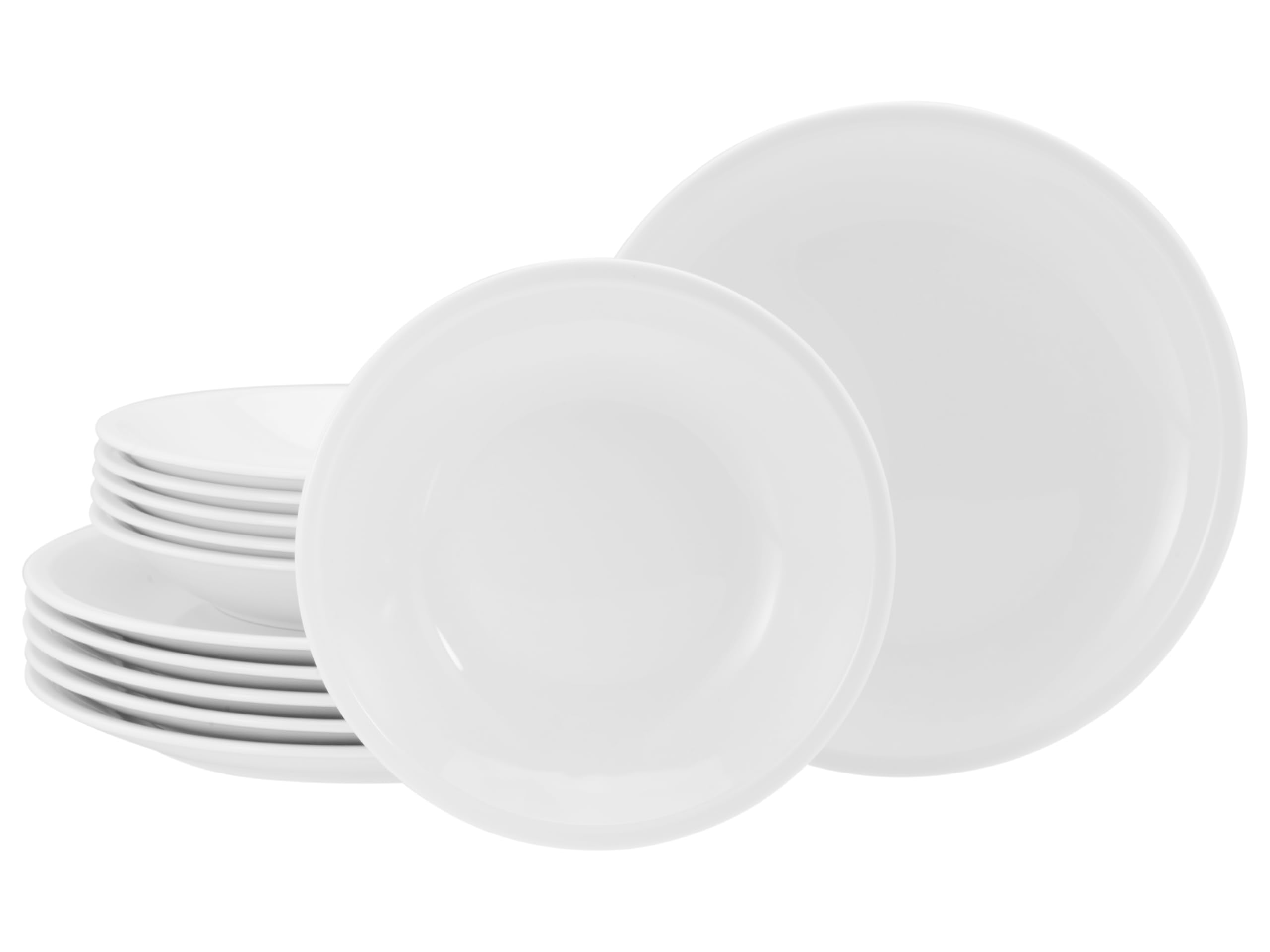 CreaTable, 24647, Serie Milano, 12-teiliges Geschirrset für 6 Personen